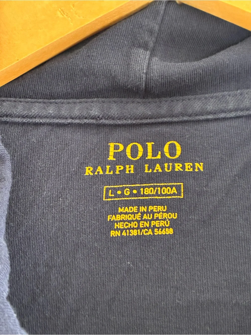 Polo Ralph Lauren | Navy blue hoodie pullover long sleeve graphic tee shirt